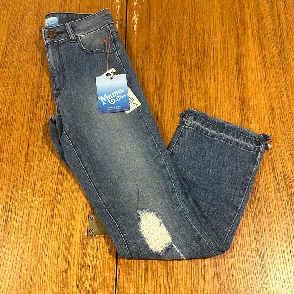 SHOW ME YOUR MUMU Jaclyn Mid Rise Ripped Jeans Size 24